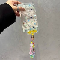 Coque de téléphone rigide en acrylique transparente à pois de couleur gelée, style coréen, pour iPhone 17 et iPhone 18, antichoc