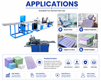 Machine de fabrication de bavoirs dentaires jetables entièrement automatique, haute précision, directe usine, 150-250 pièces/min, PLC, non-tissé