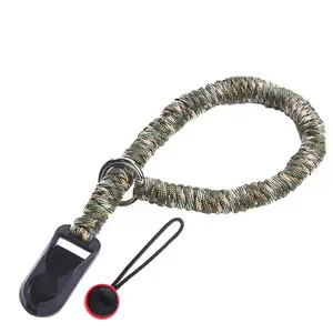 Cuerda de nailon negra duradera de escalada ajustable personalizada de alta calidad, cojín suave, pulsera de cuerda para cámara, pulsera universal