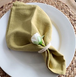 <span class=keywords><strong>Serviettes</strong></span> en lin 100% français, couleur unie, faites à la main pour usage domestique, vente en gros, lingettes buccales - Product Image 5