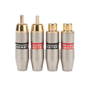 Conector RCA Monster de 3.18mm, enchapado en oro, para audio y video, colgante en línea - Product Image 1