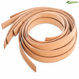 Rollo <span class=keywords><strong>de</strong></span> Tiras <span class=keywords><strong>de</strong></span> <span class=keywords><strong>Cuero</strong></span> Curtido Vegetal DIY, 1.5"x71", 0.138" <span class=keywords><strong>de</strong></span> Grosor (9oz), Color Natural <span class=keywords><strong>para</strong></span> Cinturones, Bolsos y Accesorios <span class=keywords><strong>para</strong></span> Mascotas - Product Image 2