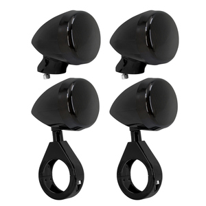 Clignotants LED en forme de balle pour moto, 4 pièces, adaptés à Harley Dyna Sportster Bobber, lampe indicatrice de montage sur fourche 39mm 41mm, noir chromé - Product Image 6