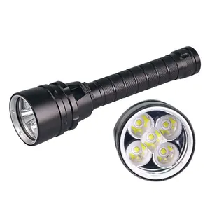 Không thấm nước hợp kim nhôm chuyên nghiệp lặn ánh sáng đèn flash 3T6/5t6 lặn Torch Led đèn pin