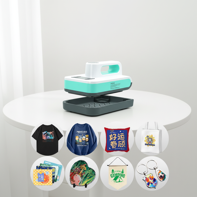 Portable Mini Heat Press Effortless Grip for T-Shirts Sneakers Dual Voltage 110V/220V CE Certified