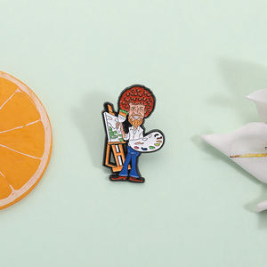 Maler Emaille Pin lustige Cartoon Figur Metall Brosche Revers Abzeichen Schmuck Geschenk für Freunde Rucksack Kleidung Großhandel - Product Image 2