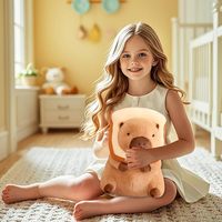 Usine chinoise, peluche capybara douce de 30 cm avec pain, poupée capybara kawaii, oreiller en peluche capybara, cadeaux pour enfants, garçons et filles