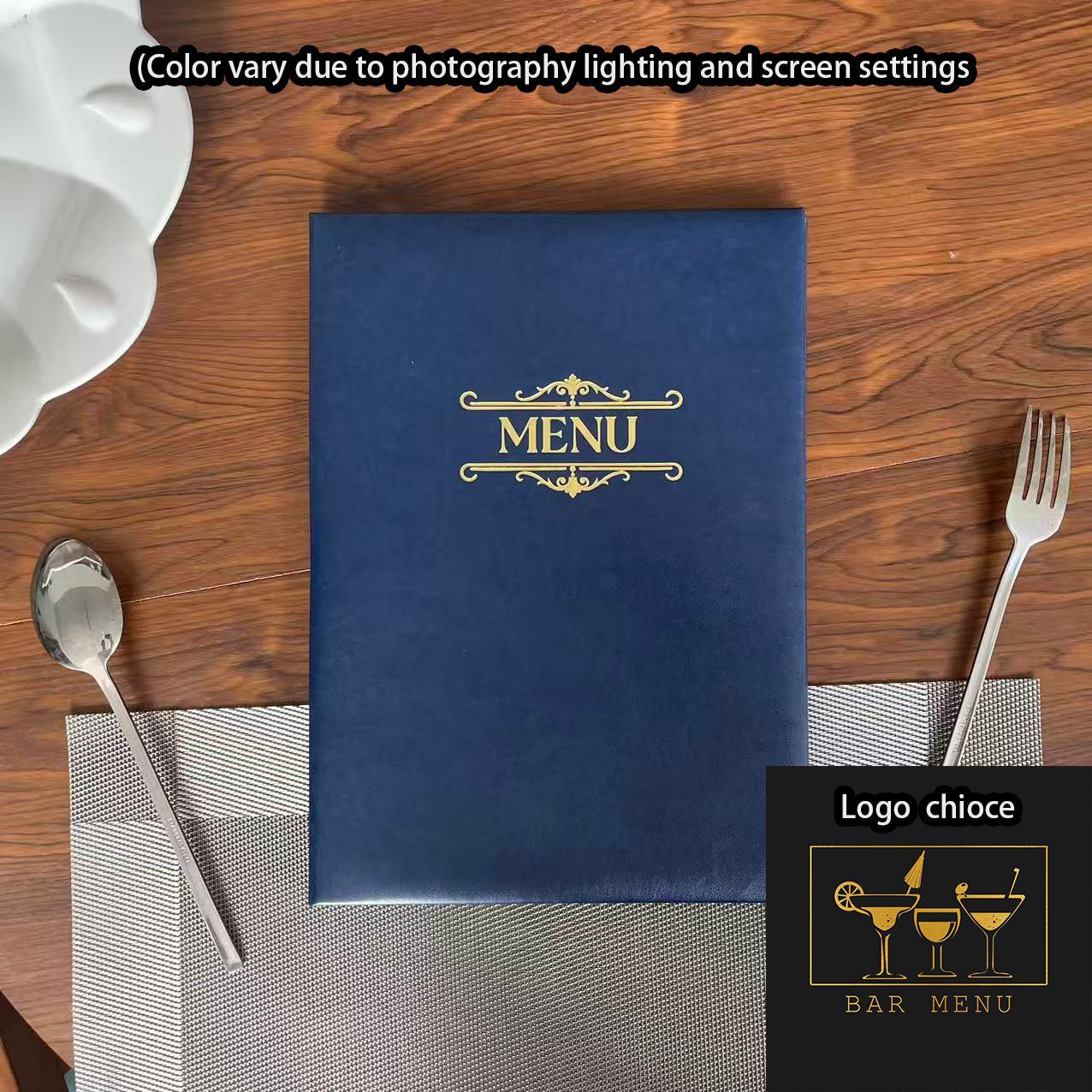 Logotipo de barra de cuero azul