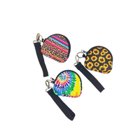 Mini porte-monnaie vierge en néoprène pour sublimation, pochette zippée personnalisable pour enfants, petit sac de rangement portable, vente en gros