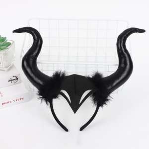 Serre-têtes Halloween Demon OX Horn avec paillettes, accessoires de déguisement pour femmes et filles - Product Image 3