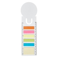 Marcapáginas de Cartón con Logotipo Personalizado, Regla, Bloc de Notas Adhesivas, 5 Banderas de Colores para Páginas, para Regalos Empresariales y de Conferencias