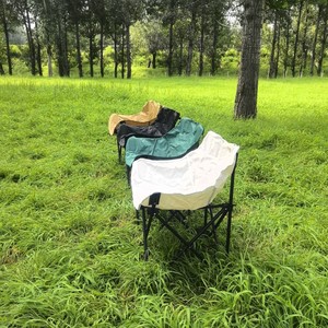 Chaise pliante d'extérieur Moon Chair 42x42x68cm en fer, portable, pour camping, pique-nique, plage, loisirs - Product Image 2