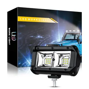 DXZ-Barra de luz LED antiniebla para conducción, luces de carretera impermeables, cubos de luz para camioneta, camión, ATV, UTV, SUV, 5 pulgadas, 54 vatios