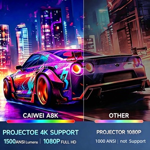 Nuevo Proyector de 1500ANSI con Luz Diurna LCD, Smart TV <span class=keywords><strong>HD</strong></span> 4K 1080P, Portátil, WIFI, para Exteriores, Lámpara LED 5G - Product Image 6