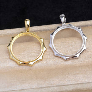 DIY Accessory for Pearl Jewelry S925 Silver 20.6-20.9mm Marbella <b>Pendant</b> Empty Holder Smooth Surface <b>Fine</b> <b>Pendants</b> <b>Charms</b>-6068 - Product Image 5