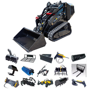 Minicargadora de orugas hidráulica barata EPA EURO5 con motor y cucharón, la mejor calidad, minicargadora de orugas con plataforma para operador. - Product Image 1