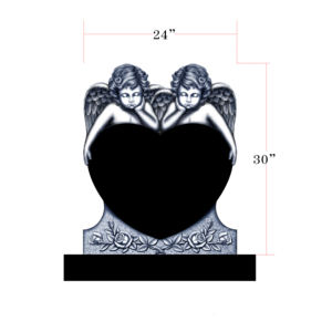 All'ingrosso all'aperto monumento in pietra Tombale verticale di granito nero immagini in ceramica foto Pierre Tombale - Product Image 5