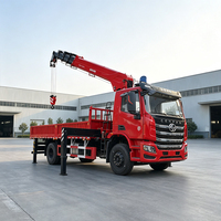 Grue de camion JIUBANG 8 tonnes, hauteur de levage 18,5 m, caisse de chargement 6,1 m personnalisable, flèche à 4 sections, composants de palier pour la construction