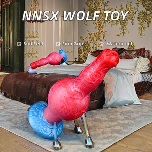 Aufblasbarer Weicher Silikon Analplug für Hund/Wolf für Männer und Frauen mit Großem Knoten und Spritzfunktion – Monster <span class=keywords><strong>Dildo</strong></span> - Product Image 2