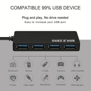 4 Port USB 3.0 Hub USB Hub High Speed Type C Splitter USB 3.0 2.0 Ports Adapters for PC Computer Accessories Multiport HUB - Product Image 5