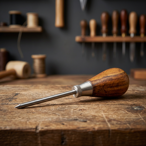 Aiguille à broder en acier de précision avec manche en bois pour la fabrication de bijoux, le travail du cuir, la couture, la broderie de perles et les outils manuels de bricolage | GS220E - Product Image 3