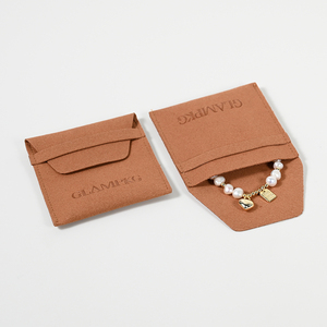 GLAMPKG Microfiber <b>Gift</b> <b>Envelope</b> Jewelry Pouch Necklace Bracelet Earrings Packaging Bags Pouches With Custom Logo - Product Image 1