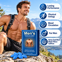 Comprimés OEM de Horny Goat Weed, Maca Noire et Safran pour la Vitalité et l'Énergie Masculine, Marque Privée, 6 Comprimés