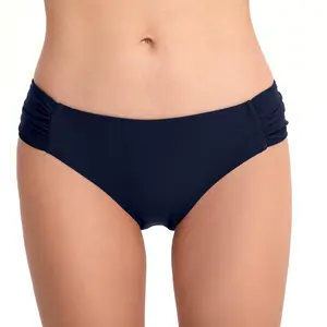 E0101ta21 màu rắn căng xếp li Sexy Eo Thấp phụ nữ mặc bikini đồ lót sehe thời trang