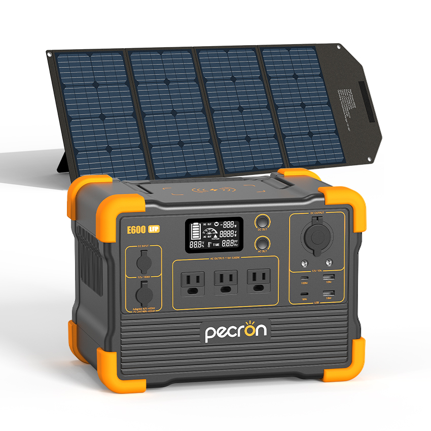 PECRON <strong>1200W</strong> E600LFP <strong>Solar</strong> <strong>Generator</strong>, LiFePO4 Portable Power Station, <strong>Solar</strong> Energy System Energy Storage Power Station