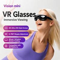 Headset VR Pintar Versi WFI Ultra HD 4K Proyeksi 3D 1000 Inci Headset Gaming Universal Oranye+Kabel TX Grosir