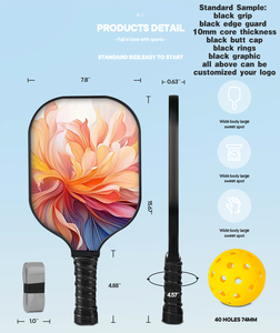 Pagaies de pickleball de sport les plus vendues pour les débutants Pagaie de pickleball en fibre de carbone approuvée par l'USAPA - Product Image 2