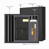 Cadeau de marque classique avancé élégant logo personnalisé fiole à vide a6 haut-parleur pour ordinateur portable coffret cadeau d'entreprise