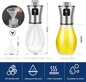 Premium <b>200ml</b> Oil Sprayer for Cooking Glass Olive Oil Mister <b>Bottle</b> for Air Fryer BBQ Roasting Baking Vinegar Spray <b>Bottle</b> - Product Image 4
