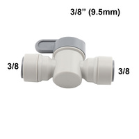 Raccord d'eau RO connecteur rapide 3/8 "OD tuyau té Y vanne à bille égale convertir coude droit pousser dans le raccord de tuyau Homebrew bière
