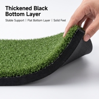 Tapis de golf 3-en-1 5x4 pieds, multi-surfaces (tee, fairway, rough) avec tees, robuste et antidérapant pour l'entraînement à domicile et au simulateur