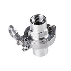 Stainless Steel Hexagonal Clamp Internal External Thread <b>Connector</b> Sanitary <b>Quick</b> Connect Standard Size Polished Finish - Product Image 1