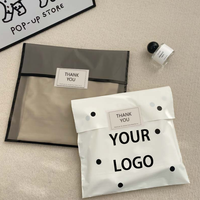 Sacs d'emballage transparents pour vêtements, sacs d'emballage en tissu mat, sacs en plastique auto-scellants, avec possibilité d'impression de logo