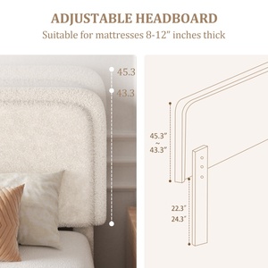 <span class=keywords><strong>Letto</strong></span> King Size Moderno Keynote con <span class=keywords><strong>Testiera</strong></span> Curva Imbottita in Velluto Performance - Product Image 6