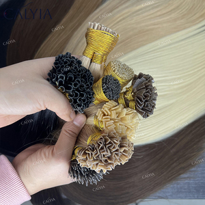 Extensiones de punta de memoria de queratina de punta plana de calidad de salón Extensiones de cabello humano de trama recta invisible y cómoda de doble dibujado - Product Image 4