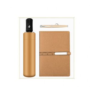 Ensemble cadeau de luxe pour clients VIP, articles de papeterie de bureau, parapluie, stylo, carnet, cadeaux d'entreprise personnalisés avec logo pour réunion annuelle - Product Image 2