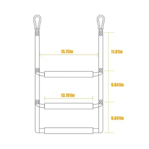 <span class=keywords><strong>Escalera</strong></span> de cuerda para extensión de barco, <span class=keywords><strong>escalera</strong></span> plegable de 3 escalones para <span class=keywords><strong>velero</strong></span>, Kayak y canoa - Product Image 3