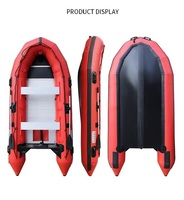 Bateau kayak en caoutchouc en alliage d'aluminium 2.8m 3.3m 3.8m 4.3m Bateau de pêche gonflable Zodiac pour moteur hors-bord