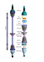 Arbres de transmission avant de haute qualité pour JAC 2200200U7020, essieu CV en acier, pièces de transmission automobile, service complet
