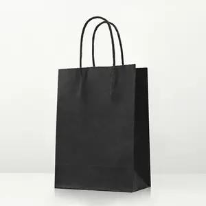 Sac en papier kraft couleur unie très populaire pour mariages et usage quotidien - Sac à main élégant pour cadeaux de mariage - Product Image 3
