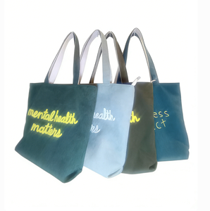 Sac fourre-tout en velours côtelé personnalisé avec logo brodé, couleurs chaudes, cadeau d'anniversaire, sac fourre-tout en velours côtelé pour un usage quotidien - Product Image 2