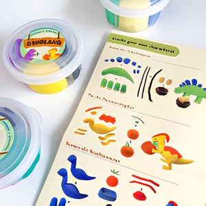 MIKATALE Boîte de <span class=keywords><strong>Pâte</strong></span> <span class=keywords><strong>à</strong></span> <span class=keywords><strong>Modeler</strong></span> Ultra-Légère et Sûre de Haute Qualité, Facile <span class=keywords><strong>à</strong></span> Utiliser, Thème Parc <span class=keywords><strong>à</strong></span> Dinosaures pour l'Aïd al-Fitr - Product Image 3