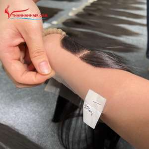 Grande vente maintenant!! Extension de cheveux vietnamienne fermeture frontale HD dentelle suisse personnaliser toutes les tailles combiner les cheveux de trame prêt à expédier - Product Image 3