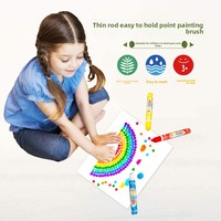 Marqueurs d'art Bingo OEM économiques, pointes de 10 mm, petite capacité 20 ml, sans fuite, ensemble de 10 couleurs, marqueurs à points pour jeu de Bingo, tampons encreurs Bingo