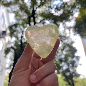 Appealing 7cm Glitter Heart-shaped Maltose Ball <b>Squishy</b> Soft Stress Relief Squeeze Gift for Kids Adults Creates Happy Ambiance - Product Image 2