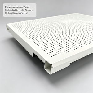 Plaque de plafond en aluminium perforé, panneau de plafond métallique, plaque de plafond suspendu carrée pour intérieur commercial - Product Image 5